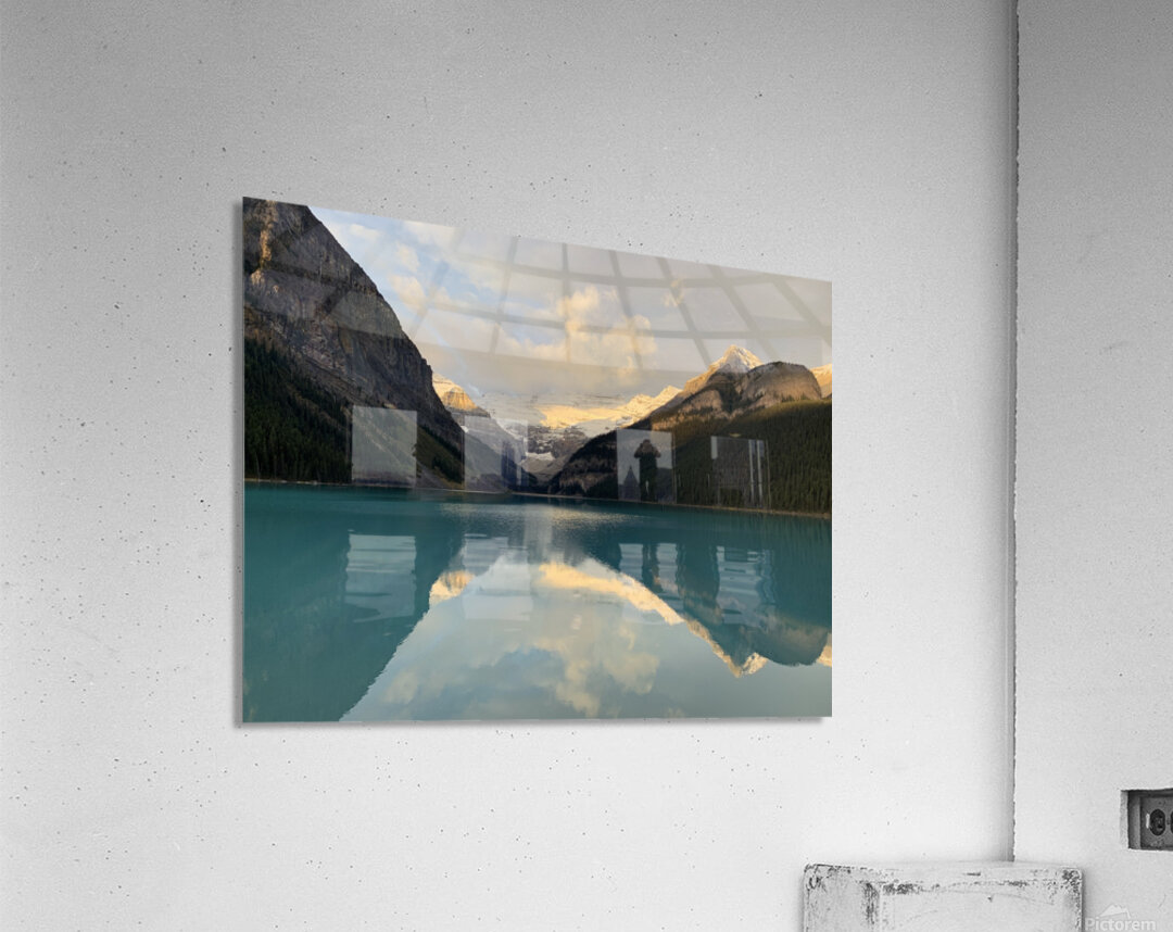 Lake Louise alpenglow reflection Acrylic Print