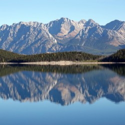 Upper Kananaskis Lake reflection 1