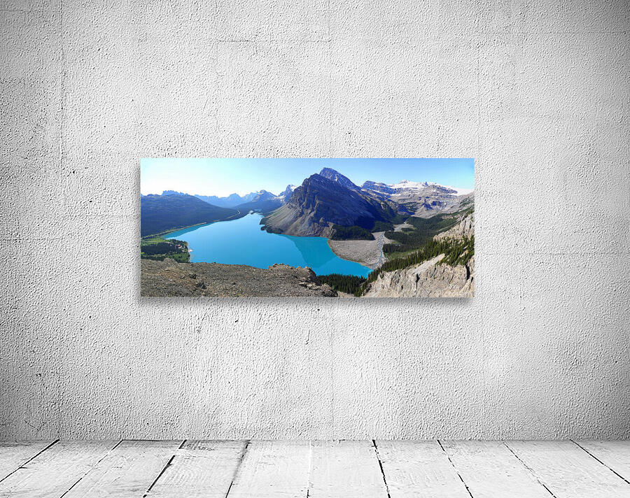 Bow Lake & Crowfoot Mountain panorama Wall Preview