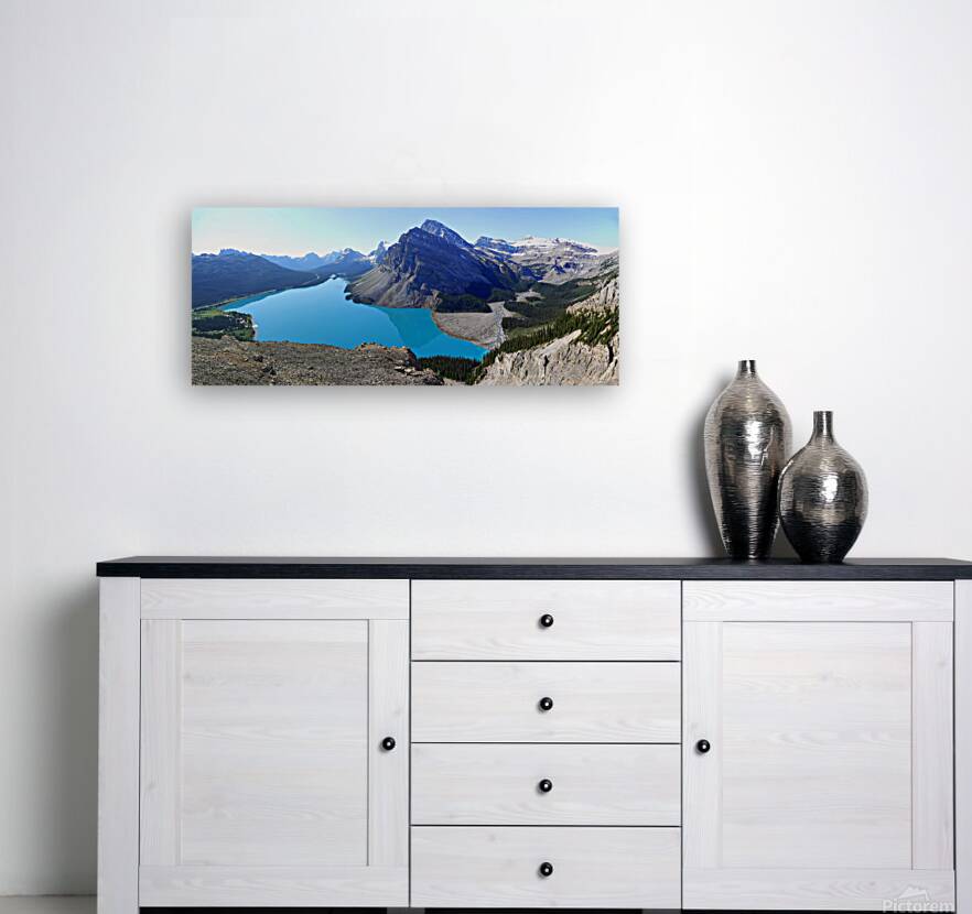 Bow Lake & Crowfoot Mountain panorama Reproduction