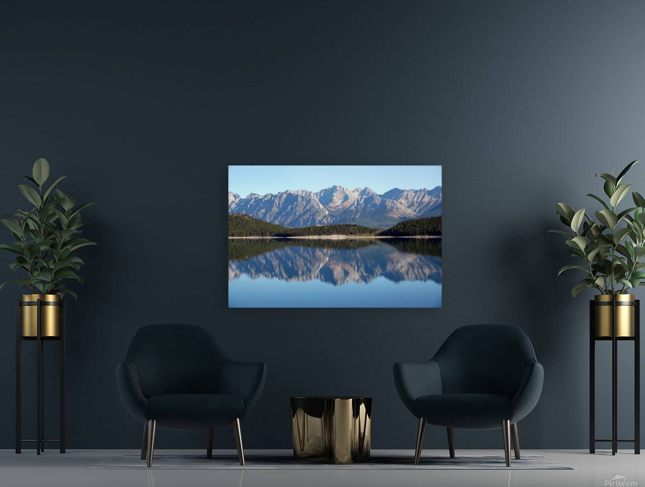 Upper Kananaskis Lake reflection 1 Reproduction