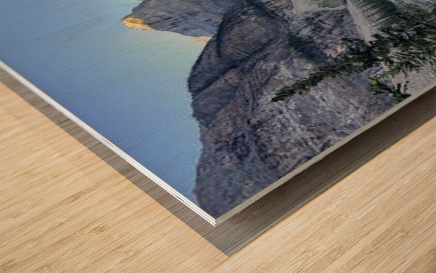 Morain Lake Morning Wood print