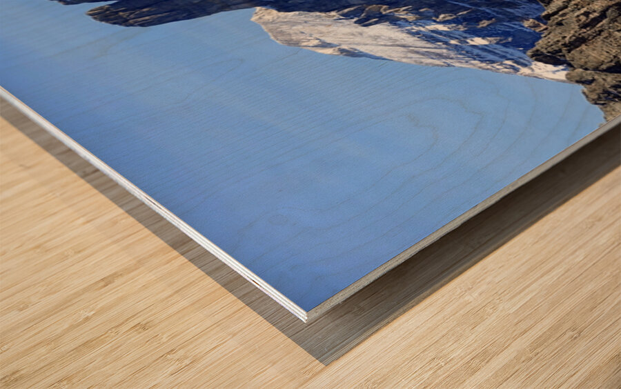 Eiffel and Temple Mountains Wood print