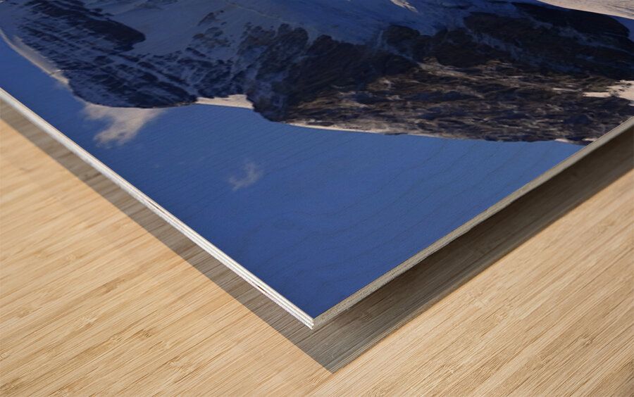 Mount Athabaska and Athabaska Glacier Wood print