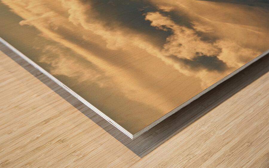 Veil Over the Front Range Wood print