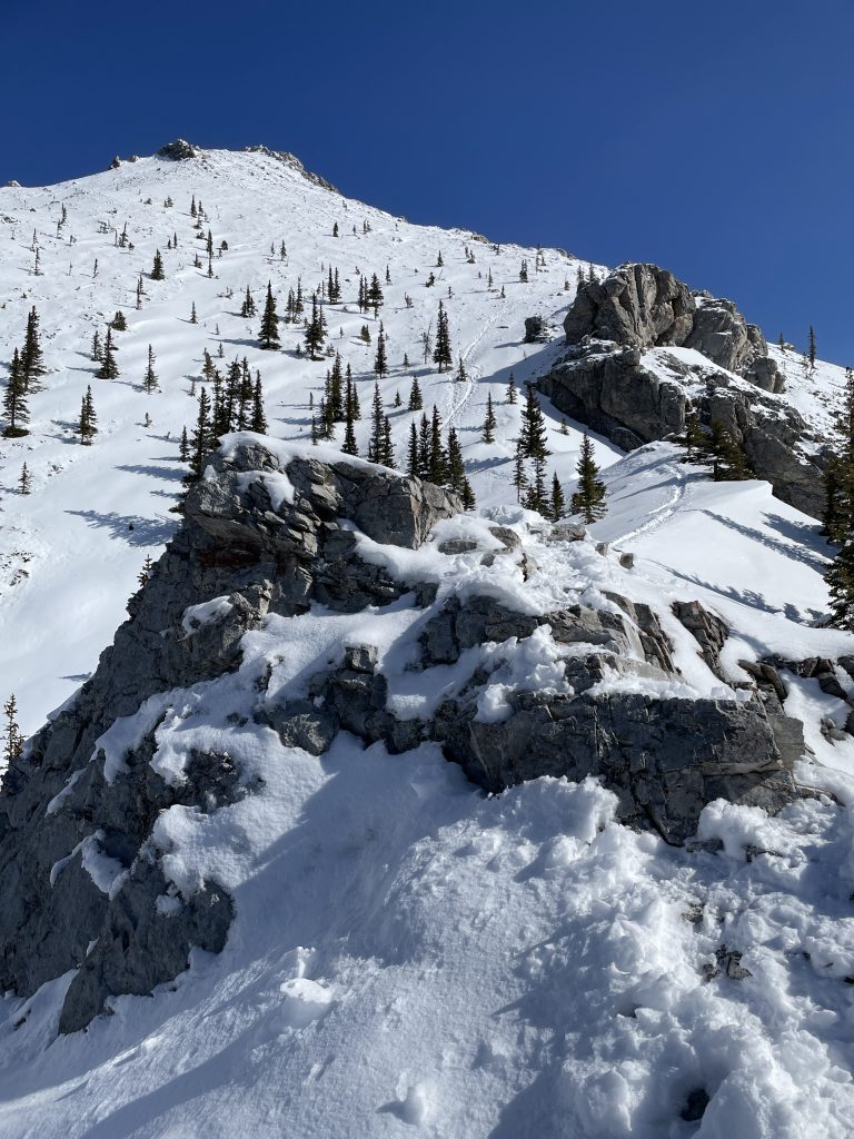 Wasootch Peak in winter.