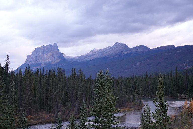 Castle Mountain from viewpoint on HW 1