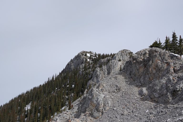 2 people on South Baldy false peak