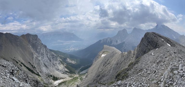 Three Sisters and Bow Valley from Ship's Prow