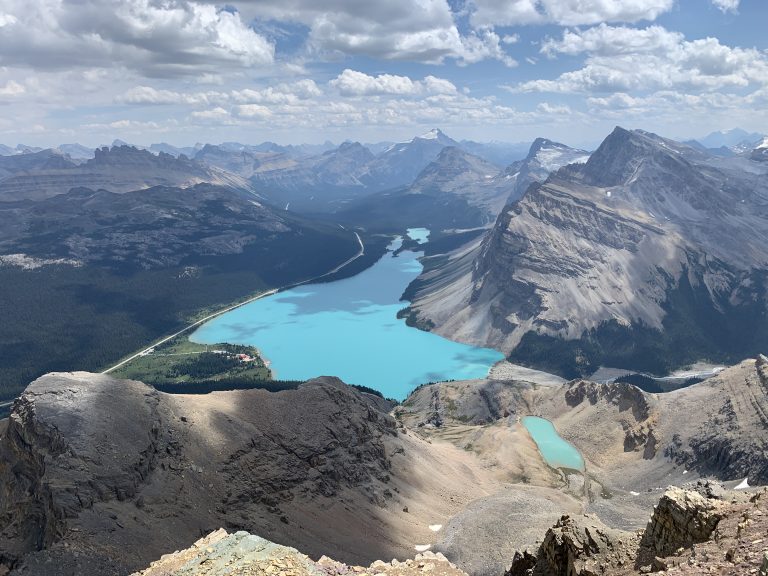 Bow Lake from Mount Jimmy Simpson